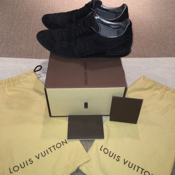 Louis Vuitton Black Suede-trimmed Mesh Initiales - Picture 1 of 9